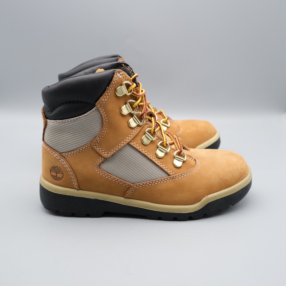 Timberland Field Boot Kids Size 3 Wheat Nubuck Mesh Rugged Outdoor 44793 - Picture 10 of 11